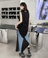 Layered Denim Mix Skirt
